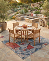 Urban Terrace Collection Area Rug -  Boulevard Square Multi  lifestyle 79
