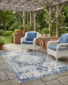 Patio Heritage Collection Area Rug - Santorini Rectangle Navy Blue  lifestyle 30