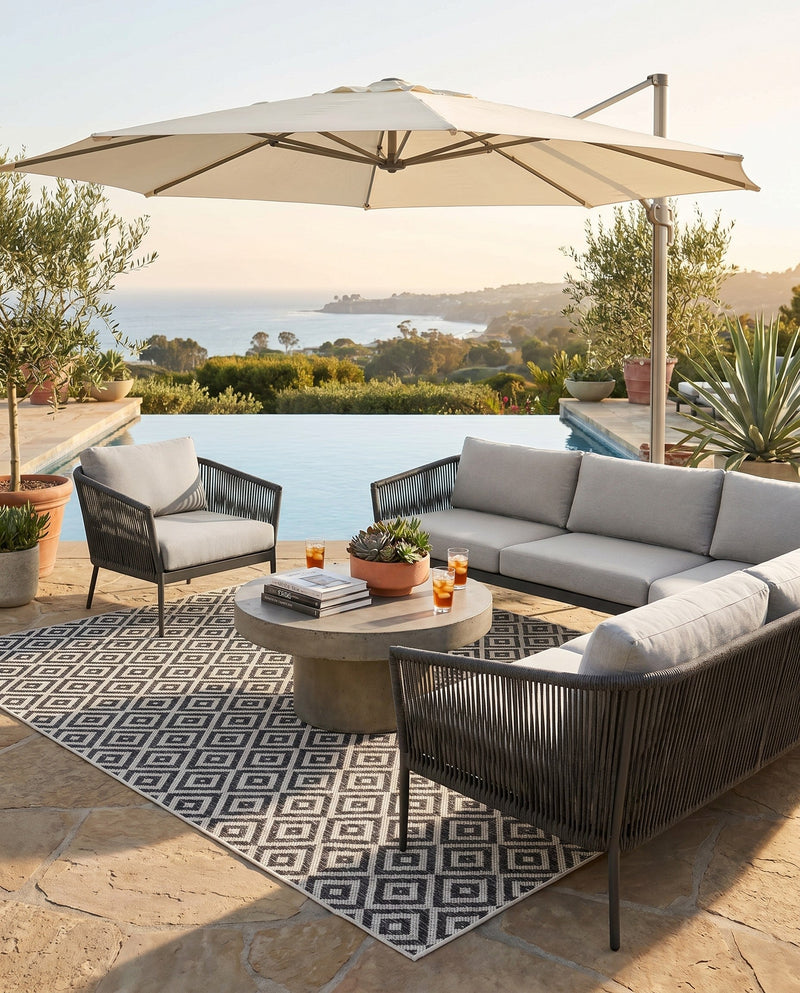 Urban Oasis Rugs Collection Area Rug -  Rooftop (Charcoal Gray) Rectangle Charcoal Gray  lifestyle 20