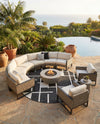 Urban Terrace Collection Area Rug -  Parkside Round Black and White  lifestyle 46