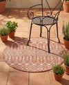 Savannah Pergola Collection Area Rug -  Pergola (Rust Red) Round Rust Red  lifestyle 64