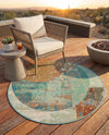Urban Terrace Collection Area Rug -  Portico Round Multi  lifestyle 55