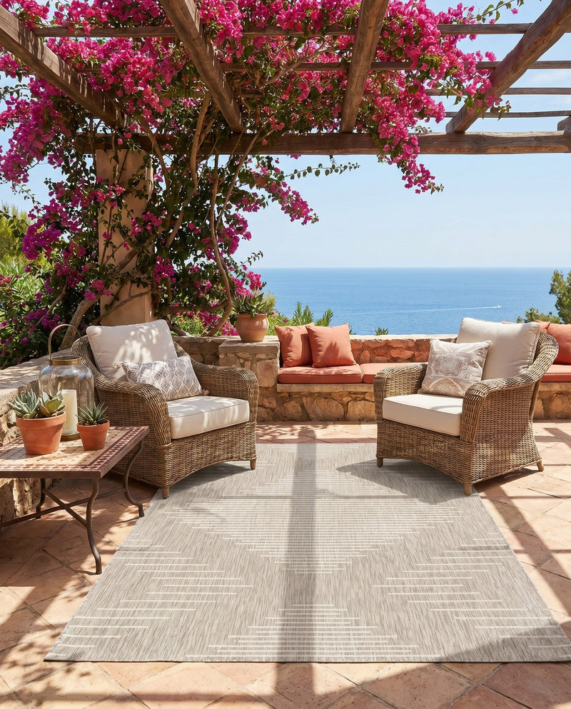Urban Terrace Collection Area Rug -  Chelsea (Gray) Rectangle Gray  lifestyle 23