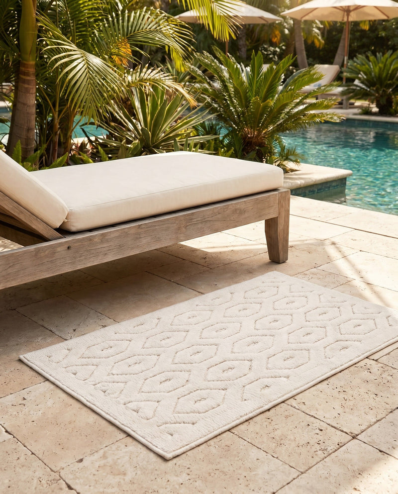 Garden Lattice Charm Collection Area Rug - Arbor (Ivory) Rectangle Ivory  lifestyle 12