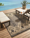 Urban Terrace Collection Area Rug -  Loft Rectangle Charcoal  lifestyle 30