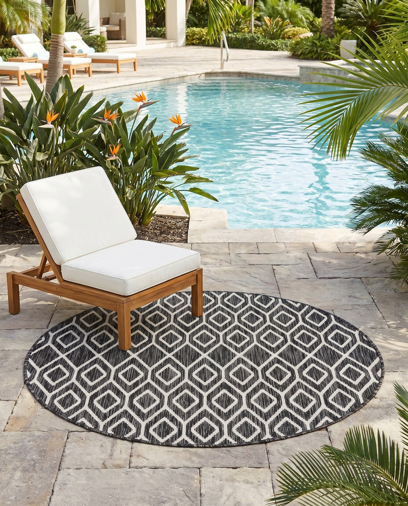 Urban Oasis Rugs Collection Area Rug -  Boulevard (Charcoal Gray) Round Charcoal Gray  lifestyle 21