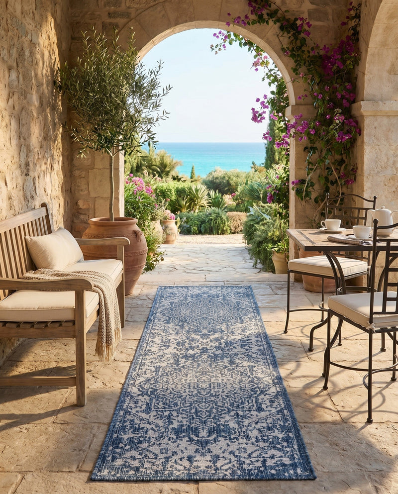 Urban Oasis Rugs Collection Area Rug -  Penthouse (Blue) Runner Blue  lifestyle 44