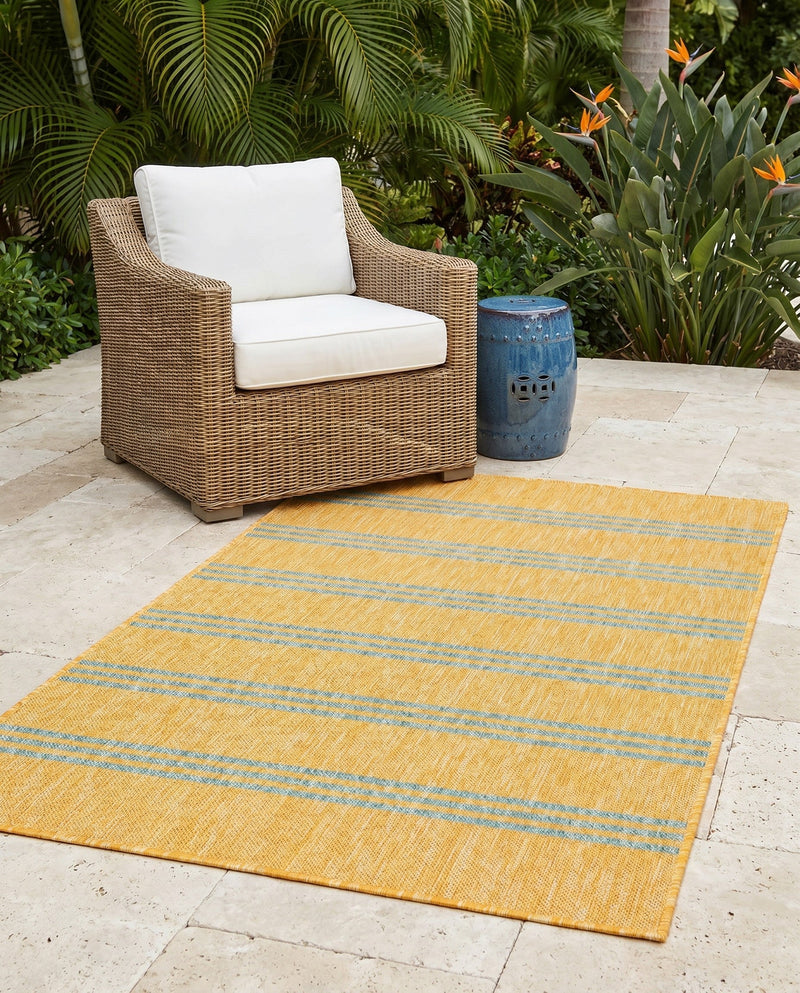 Urban Oasis Rugs Collection Area Rug -  District (Yellow and Aqua) Rectangle Yellow and Aqua  lifestyle 22