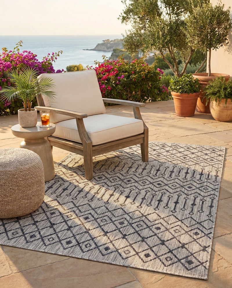 Savannah Pergola Collection Area Rug -  Pergola (Gray) Rectangle Gray  lifestyle 12