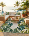 Seaside Blooms Collection Area Rug -  Ivy Rectangle Green  lifestyle 28