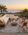 Tribal Terrace Treasures Collection Area Rug - Mayan Marina (Charcoal Gray) Rectangle Charcoal Gray  lifestyle 6