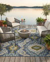 Urban Terrace Collection Area Rug -  Vista Rectangle Blue  lifestyle 21