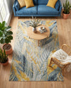 Seaside Blooms Collection Area Rug -  Blossom Rectangle Gray Ivory Yellow  lifestyle 28