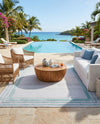 Bahama Breeze Outdoor Collection Area Rug -  Abaco Rectangle Gray Teal  lifestyle 22