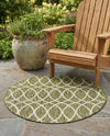 Savannah Pergola Collection Area Rug -  Pavilion (Green) Round Green  lifestyle 48