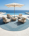 Urban Terrace Collection Area Rug -  Chelsea (Light Aqua) Round Light Aqua  lifestyle 68