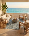 Savannah Escape Collection Area Rug -  Amazon (Teal) Rectangle Teal  lifestyle 7