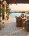 Savannah Pergola Collection Area Rug -  Pavilion (Light Gray) Runner Light Gray  lifestyle 29