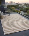 Seaside Stripes Collection Area Rug - Cabana (Taupe) Rectangle Taupe  lifestyle 42