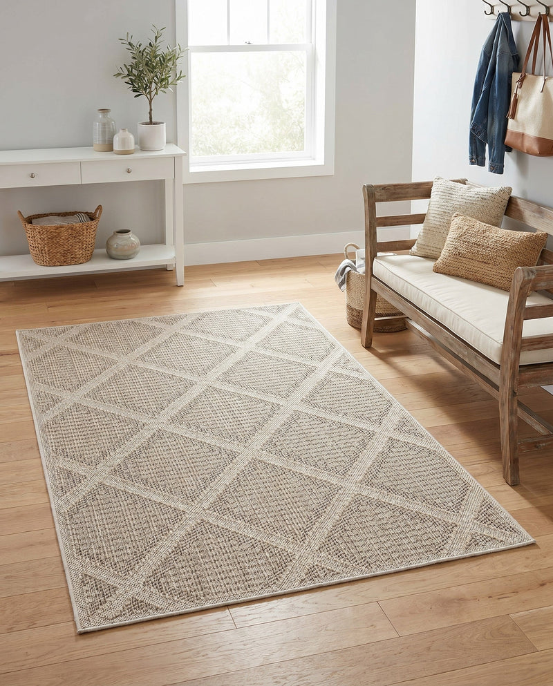 Savannah Pergola Collection Area Rug -  Eden Rectangle Khaki  lifestyle 57