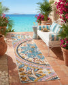 Patio Heritage Collection Area Rug - Tuscany Runner Multi  lifestyle 53