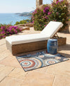 Seaside Blooms Collection Area Rug -  Eden Rectangle Black  lifestyle 9
