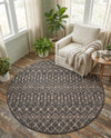 Savannah Pergola Collection Area Rug -  Pergola (Charcoal Gray) Round Charcoal Gray  lifestyle 74