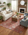 Seaside Blooms Collection Area Rug - Seychelles Rectangle Terracotta  lifestyle 9