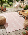 Desert Nomad Terrace Collection Area Rug - Sahara (Pink) Rectangle Pink  lifestyle 32