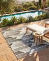 Urban Terrace Collection Area Rug -  Bronx Rectangle Black and White  lifestyle 5