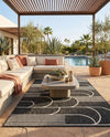 Urban Terrace Collection Area Rug -  Greenwich Rectangle Black and White  lifestyle 14