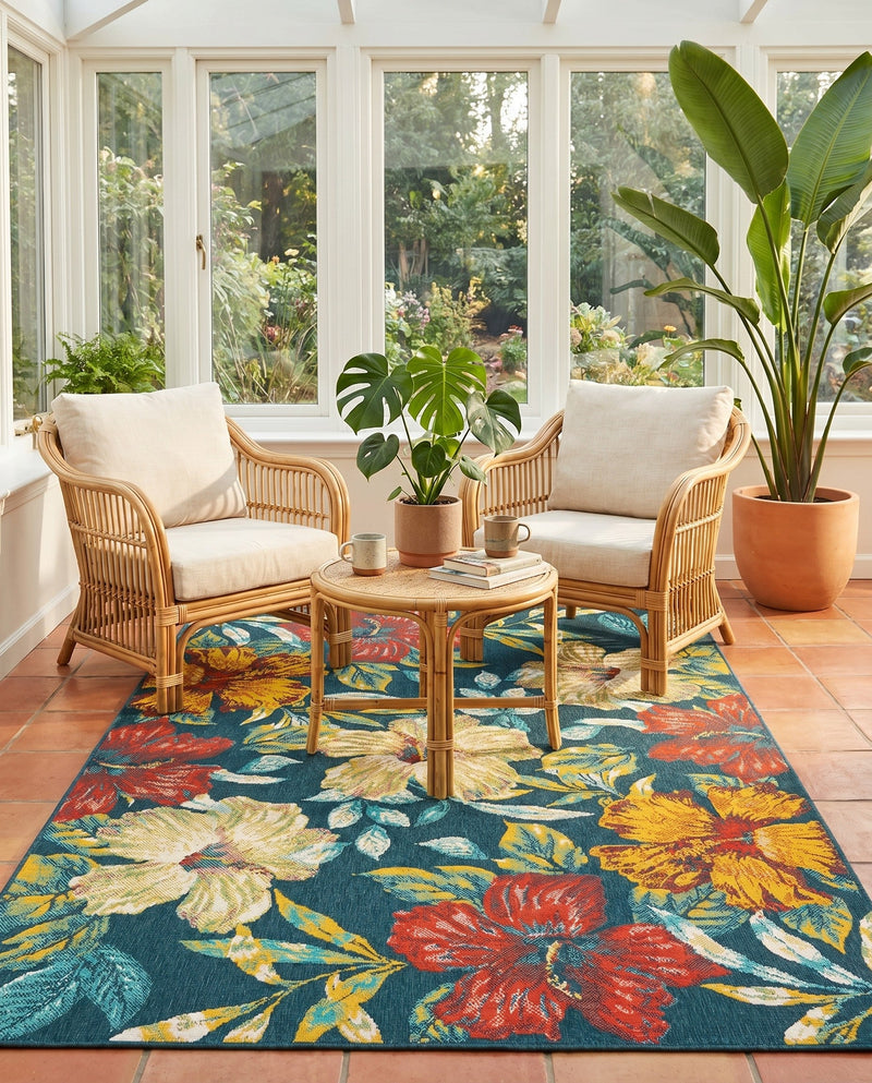 Seaside Haven Rugs Collection Area Rug -  Nautical Rectangle Multi  lifestyle 6
