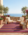Seaside Stripes Collection Area Rug - Azul Rectangle Multi  lifestyle 41