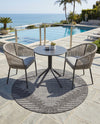 Urban Terrace Collection Area Rug -  Chelsea (Charcoal Gray) Round Charcoal Gray  lifestyle 75