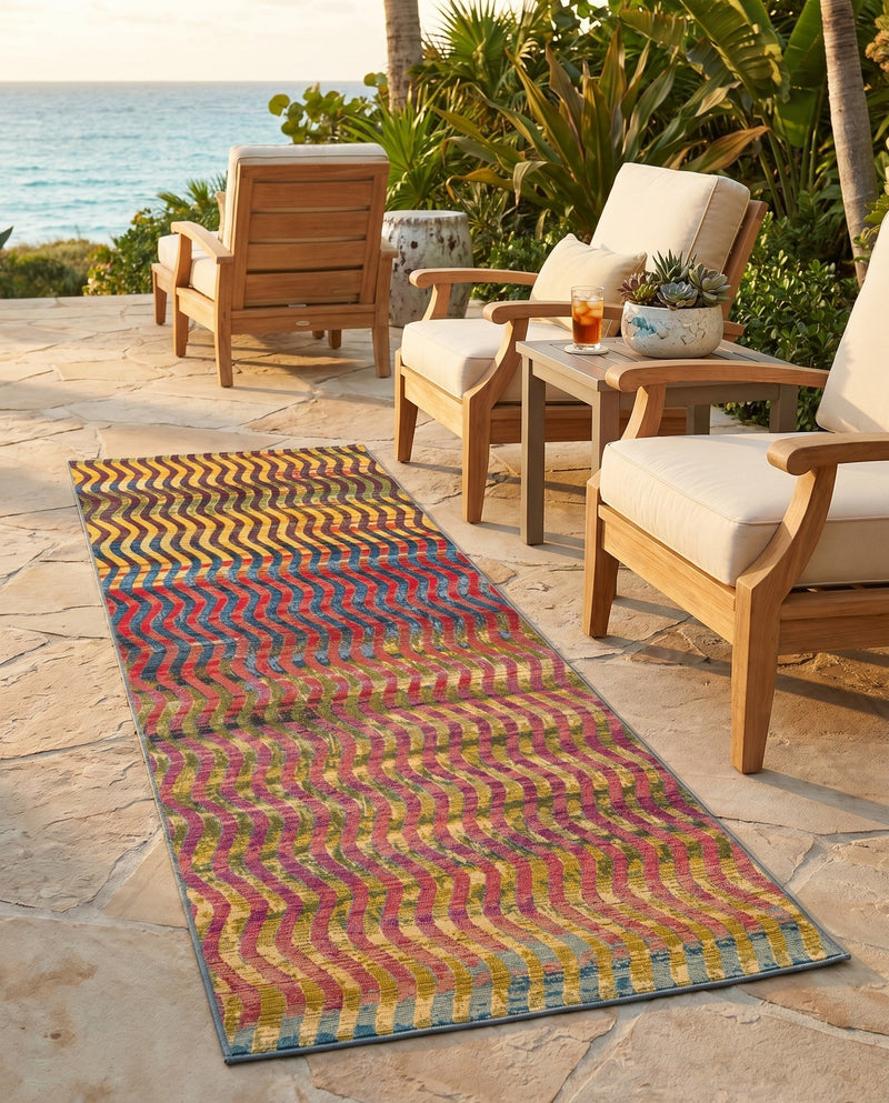 Urban Terrace Collection Area Rug -  Walkway Runner Multi  lifestyle 74