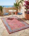 Patio Heritage Collection Area Rug -  Serenity Rectangle Vintage Salmon Coral  lifestyle 22