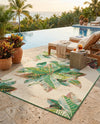 Seaside Blooms Collection Area Rug -  Fern Rectangle Multi  lifestyle 44