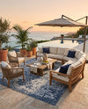 Patio Heritage Collection Area Rug - Santorini Rectangle Navy Blue  lifestyle 37