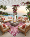 Savannah Escape Collection Area Rug -  Amazon (Magenta) Square Magenta  lifestyle 50