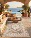 Patio Heritage Collection Area Rug -  Augusta (Natural) Rectangle Natural  lifestyle 23