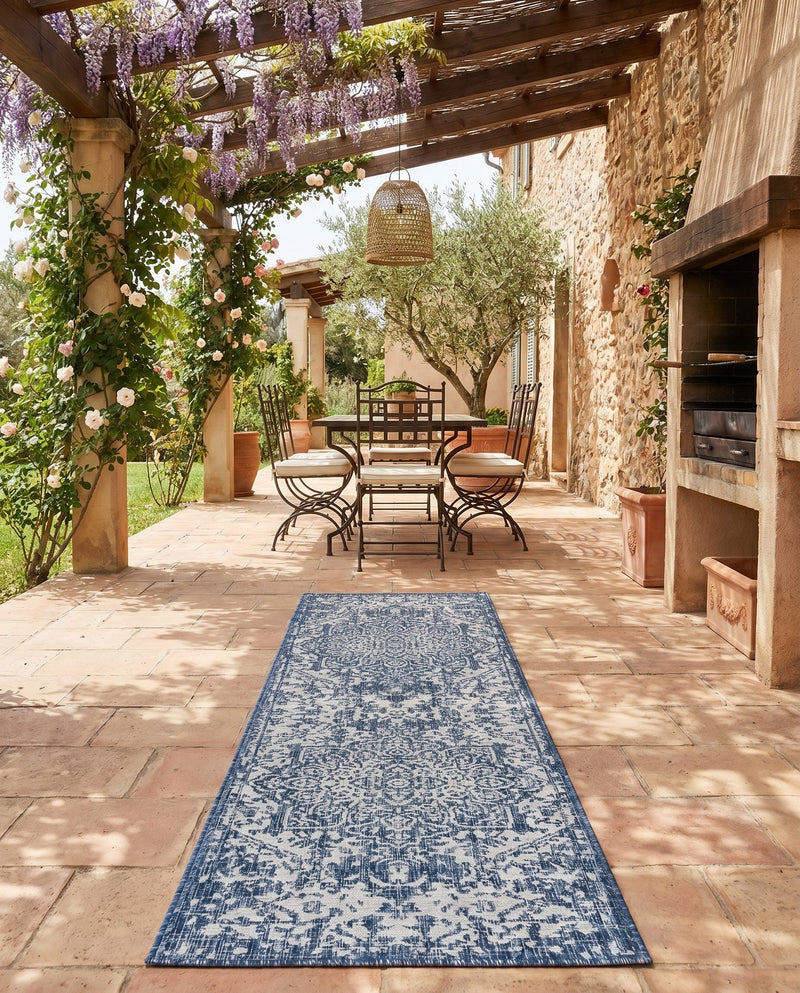 Urban Oasis Rugs Collection Area Rug -  Penthouse (Blue) Runner Blue  lifestyle 45