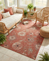 Seaside Blooms Collection Area Rug - Seychelles Rectangle Terracotta  lifestyle 38