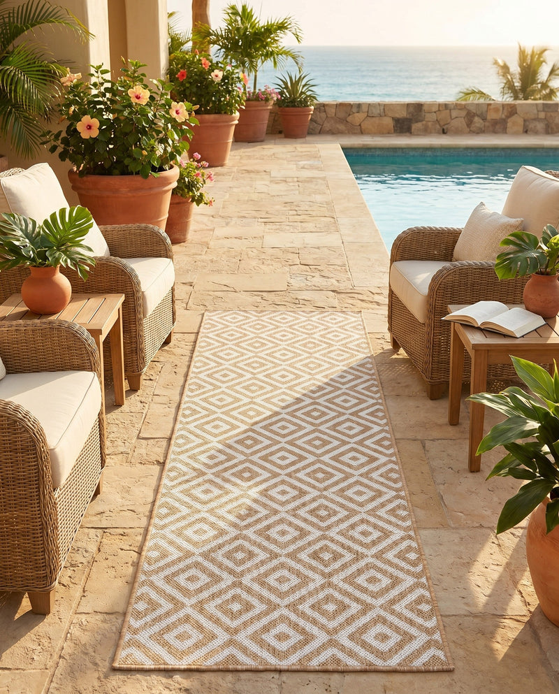 Urban Oasis Rugs Collection Area Rug -  Rooftop (Beige) Runner Beige  lifestyle 56