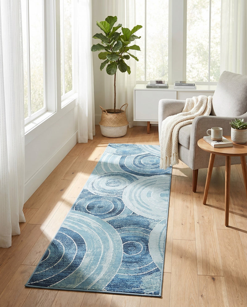 Urban Terrace Collection Area Rug -  Parkside Runner Light Blue  lifestyle 56