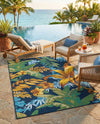 Seaside Blooms Collection Area Rug -  Grove Rectangle Multi  lifestyle 8