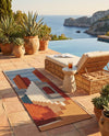 Urban Terrace Collection Area Rug -  Patio Runner Multi  lifestyle 58