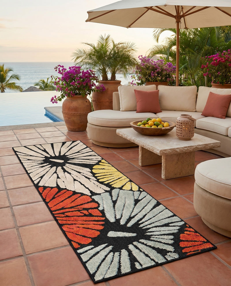 Outdoor Marrakesh Collection Area Rug -  Tetouan Runner Multi  lifestyle 39