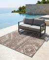 Desert Nomad Terrace Collection Area Rug - Sahara (Brown) Square Brown  lifestyle 29