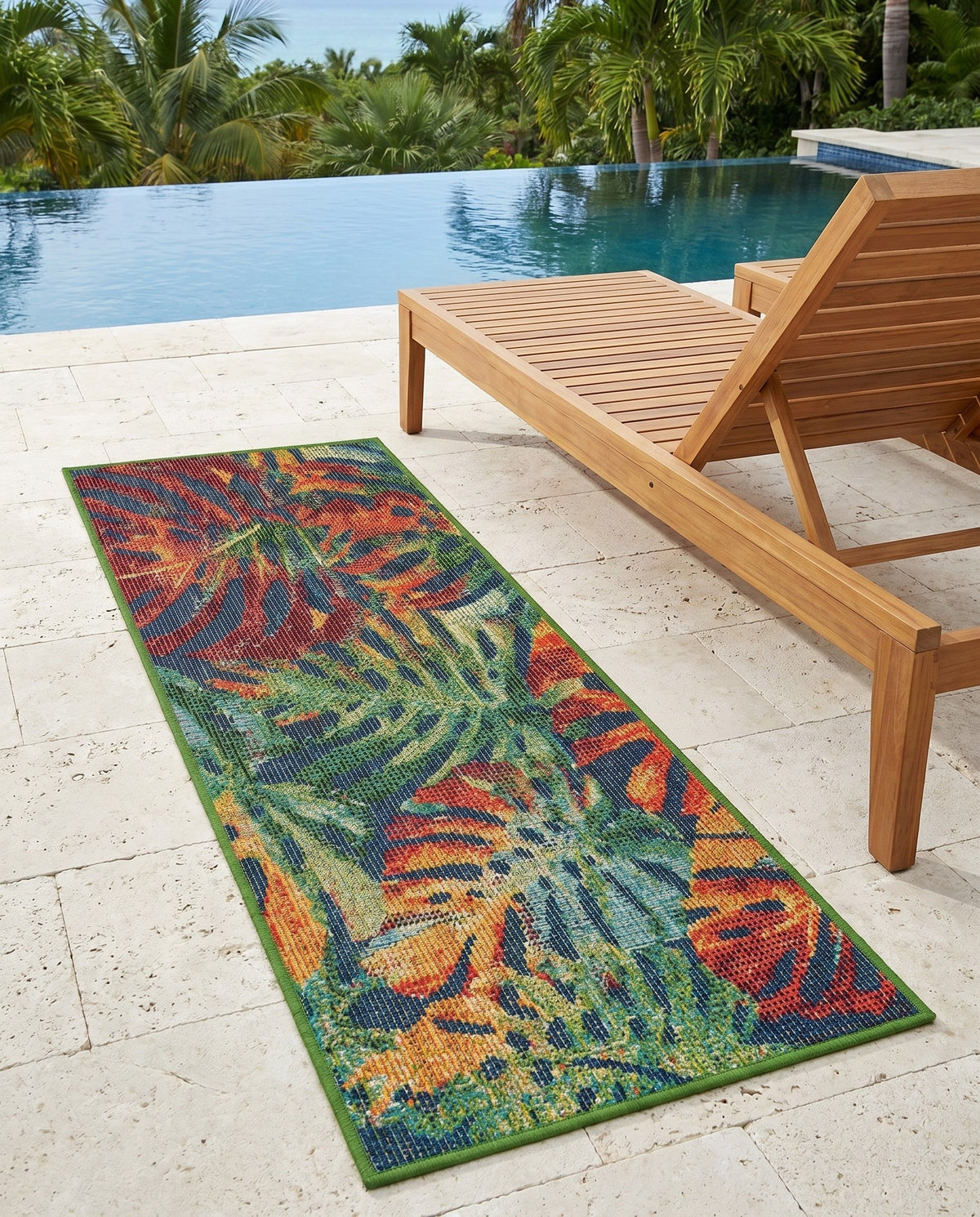 Coastal Terrace Collection Area Rug -  Pier Runner Multi  lifestyle 77