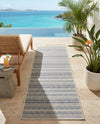 Seaside Stripes Collection Area Rug -  Boardwalk (Light Blue) Runner Light Blue  lifestyle 75